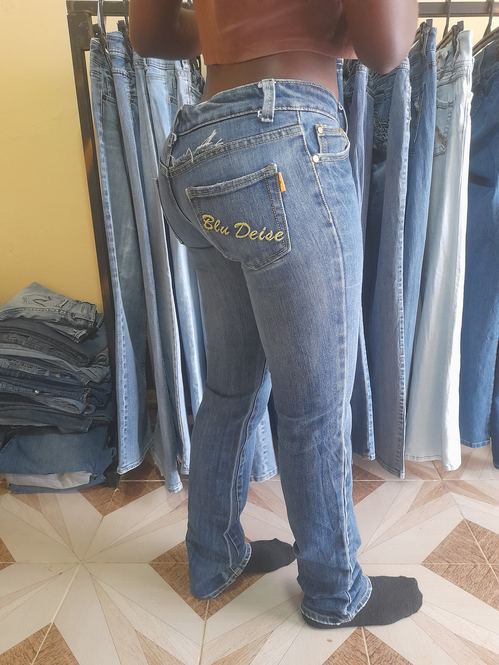 BLUE DICE JEANS Waist 26" Hip 36" Length 41"