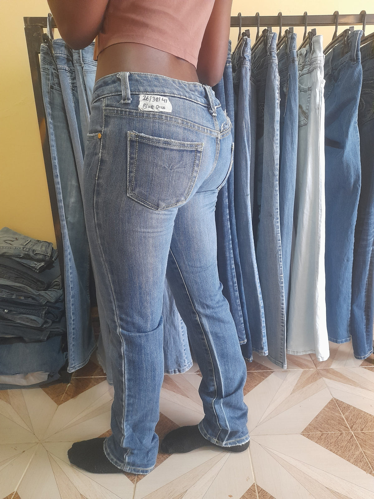 BLUE DICE JEANS Waist 26" Hip 36" Length 41"