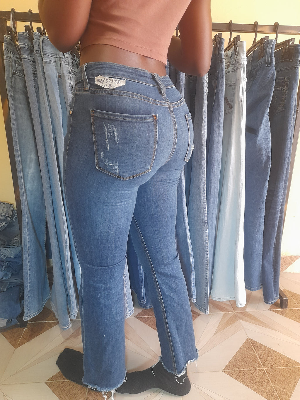 JUST BLACK JEANS Waist 26" Hip 32" Length 38"